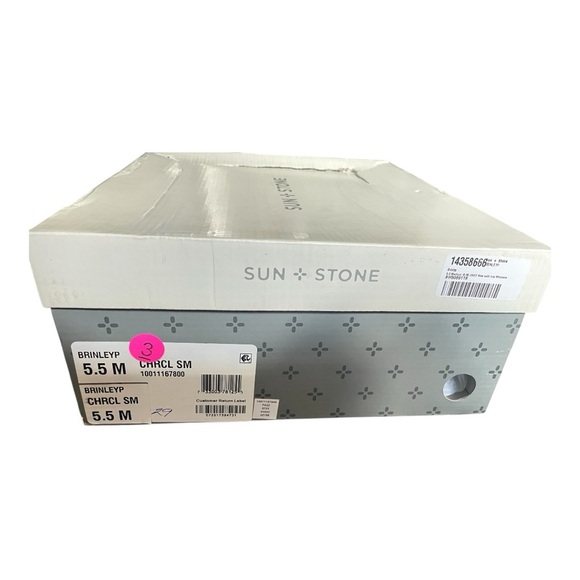 Sun + Stone Brinley Faux Leather Tall Riding Boots Charcoal NIB - Picture 3 of 4